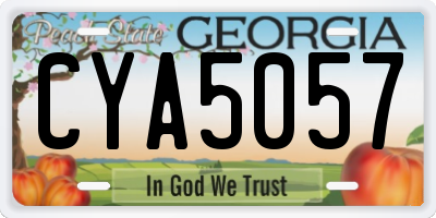GA license plate CYA5057
