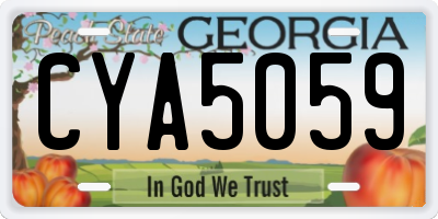 GA license plate CYA5059