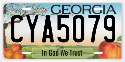 GA license plate CYA5079