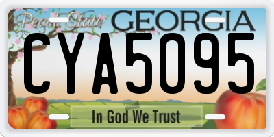 GA license plate CYA5095