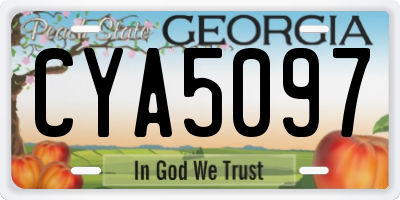 GA license plate CYA5097