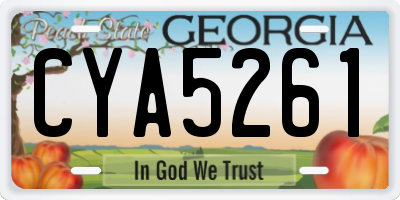 GA license plate CYA5261