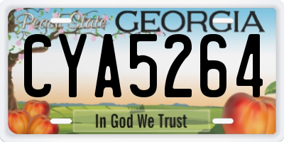 GA license plate CYA5264