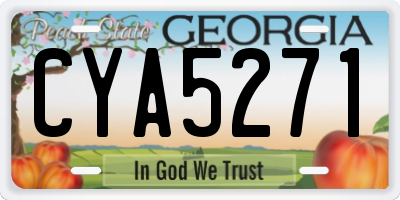 GA license plate CYA5271