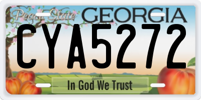 GA license plate CYA5272
