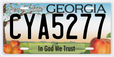 GA license plate CYA5277