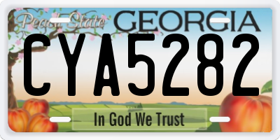 GA license plate CYA5282