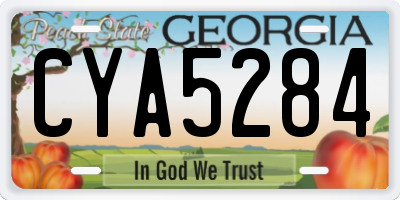 GA license plate CYA5284