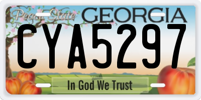 GA license plate CYA5297