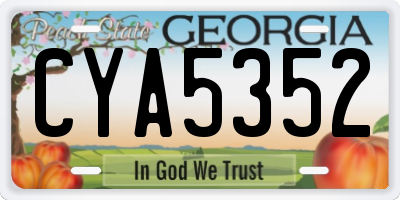 GA license plate CYA5352