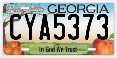 GA license plate CYA5373