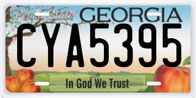 GA license plate CYA5395
