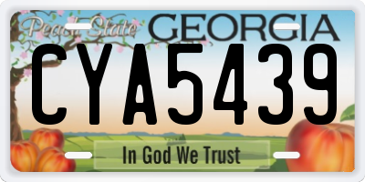 GA license plate CYA5439