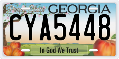 GA license plate CYA5448
