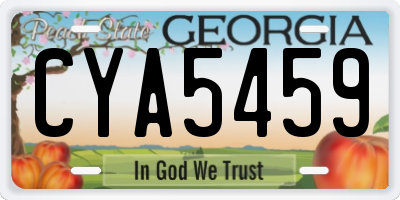 GA license plate CYA5459