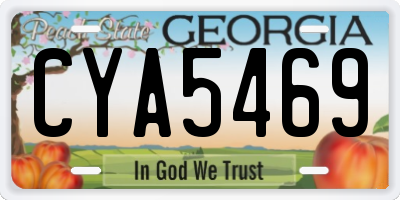 GA license plate CYA5469