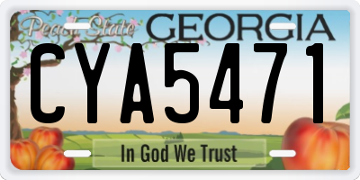 GA license plate CYA5471