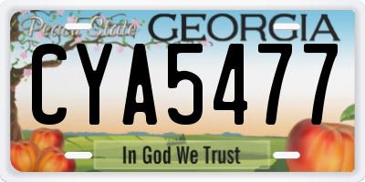 GA license plate CYA5477