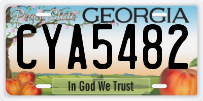 GA license plate CYA5482