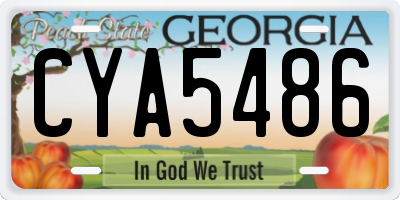 GA license plate CYA5486