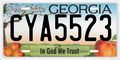 GA license plate CYA5523