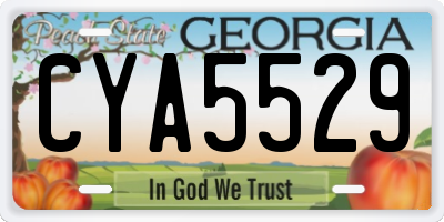 GA license plate CYA5529
