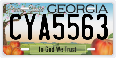 GA license plate CYA5563