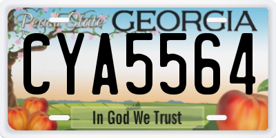 GA license plate CYA5564