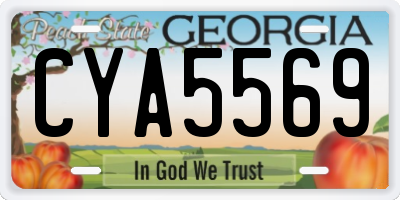 GA license plate CYA5569