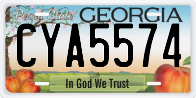 GA license plate CYA5574