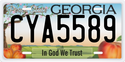 GA license plate CYA5589