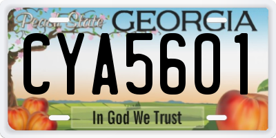 GA license plate CYA5601