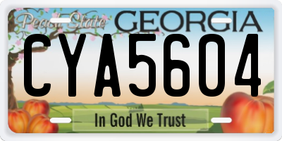 GA license plate CYA5604