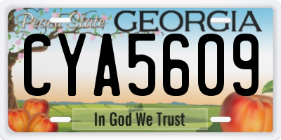 GA license plate CYA5609