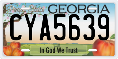 GA license plate CYA5639