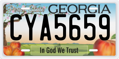 GA license plate CYA5659