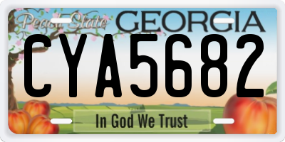 GA license plate CYA5682