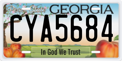 GA license plate CYA5684