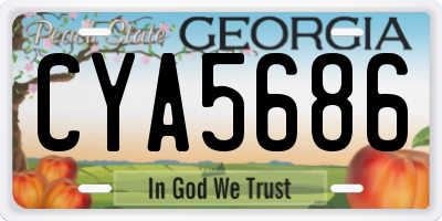 GA license plate CYA5686