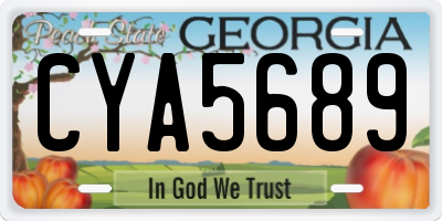 GA license plate CYA5689