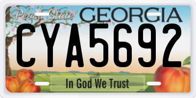 GA license plate CYA5692