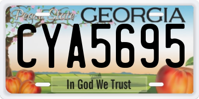 GA license plate CYA5695