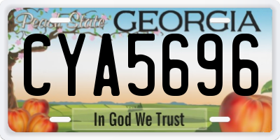 GA license plate CYA5696