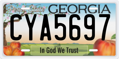 GA license plate CYA5697