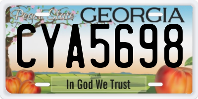 GA license plate CYA5698