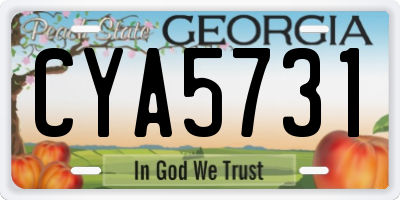 GA license plate CYA5731
