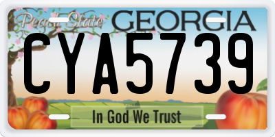 GA license plate CYA5739