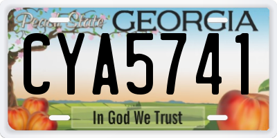 GA license plate CYA5741
