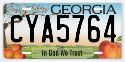 GA license plate CYA5764