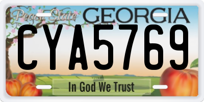 GA license plate CYA5769